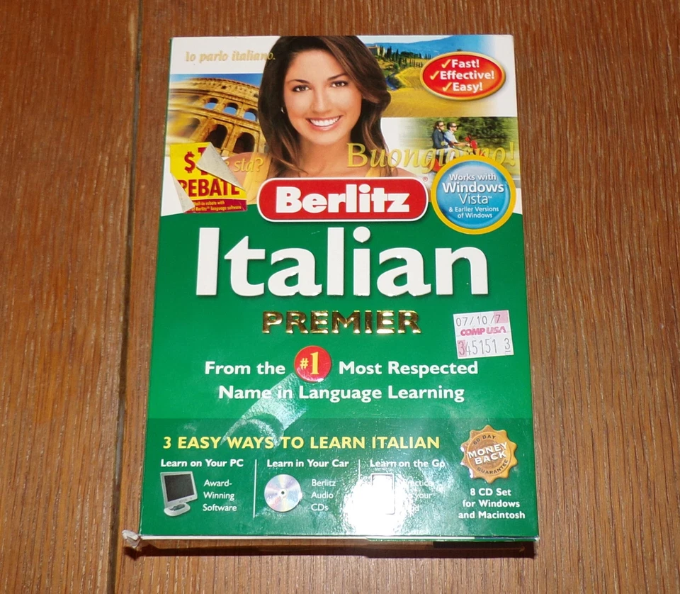 Berlitz 2006 Italian Premier 8-CD Set Learning Software for Macintosh/Windows - Image 1 of 4