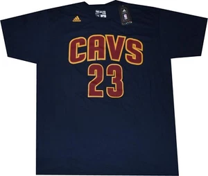 Lebron James Cleveland Cavaliers Throwback Navy adidas Net Print Shirt New tags - Picture 1 of 4