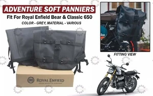 For Royal Enfield Bear & "Classic 650 Adventure Soft Panniers" - Picture 1 of 8