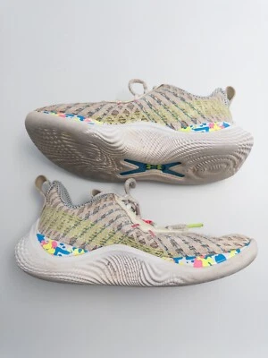 Under Armour Curry Basketball Unisex US 6Y UK 5.5 Shoes Lime Green Blue Lace Up - Image 1 of 4