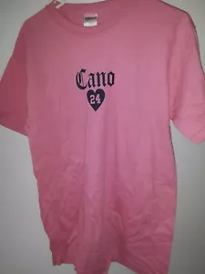 ny yankees womens tee LARGE PINK&BLUE #24 robinson CANO TSHIRT BIN362 - Picture 1 of 2