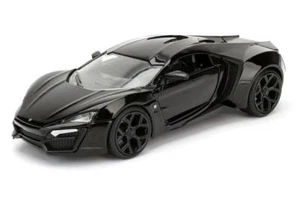 1/24 Jada Lykan Hypersport BigTime Muskeldruckguss Modell Auto glänzend schwarz 98074 - Bild 1 von 3