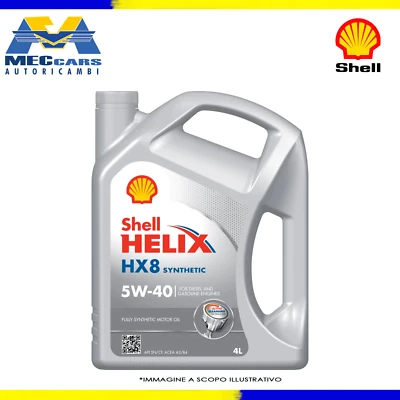 4 LITRI SHELL HELIX HX8 5W40 OLIO MOTORE SINTETICO DIESEL BENZINA ACEA A3/B4 - Immagine 1 di 2