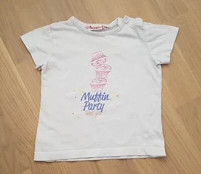 SOMMER T-SHIRT Mädchen Gr. 74/80 ★ impidimpi 100% BAUMWOLLE ★ neuwertig ★ weiß - Bild 1 von 4