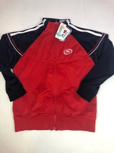 NWT Vintage Russell Athletic Youth Track JACKET Size Medium New Old Stock Red - Picture 1 of 7