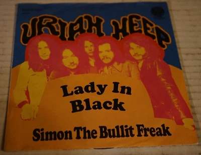 Uriah Heep Lady In Black Simon The Bullit Freak 1970 German 7” Record Vertigo Foto 1 de 4