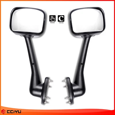 ?Para 08-18 Freightliner Cascadia Camión Capó Espejos Cromo LH+RH Lateral Manual Foto 1 de 4