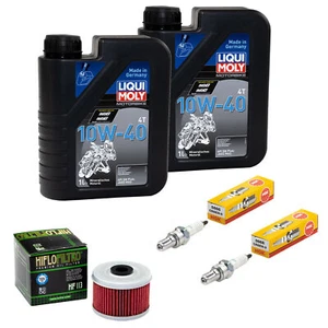 Inspektion Öl Set für Honda VT 125 Shadow JC VT125 1999-08 2L Ölfilter Zündkerze - Bild 1 von 5