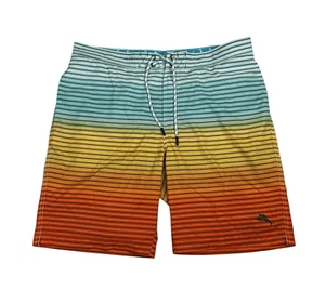 Tommy Bahama Boardshorts Badehose gestreift gefüttert Schnürung zum Binden Herren Größe Large - Bild 1 von 15