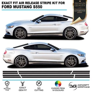 Twin Side Stripe Kit Exact OEM Fit Air Release Vinyl Fits Ford Mustang S550 - Picture 1 of 2