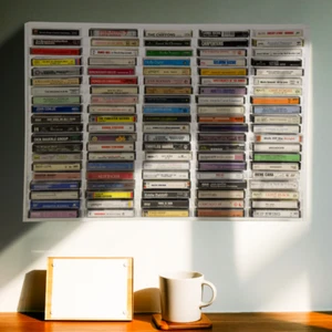 Kingdom 100 Capacity Clear Acrylic Cassette Rack | Organize Tapes and Stamp Pads - Picture 1 of 8