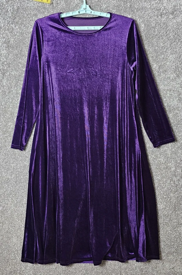 Y2K Velvet Dress Womens Purple 1X Whimsigoth Vampiress Witchy Goth - Image 1 of 4