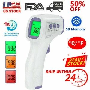 Medical NON-CONTACT Body Forehead IR Infrared Laser Digital Thermometer - Picture 1 of 5