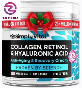 Gesicht Feuchtigkeitscreme Kollagen Creme - Anti Aging Hals und Dekolleté - Made in USA Da - Bild 1 von 12