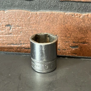 SNAP-ON 19MM 3/8 DRIVE 19MM 6 POINT SHALLOW SOCKET FSM191 Metric Chrome - Picture 1 of 11