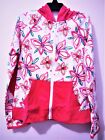 Floatimini Collection Girls Full Zip Hoodie Colorful Floral UPF 50+ Size 10 NWT
