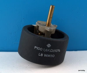 100W 1.6 KOhM+-10% CERAMIC WIREWOUND POTENTIOMETER REOSTAT  DRALORIC VERI RARE  - Picture 1 of 5