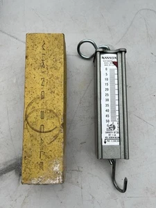 Vintage Hanson Viking Model 895 Hanging Fishing Scale 50 lbs Shubuta MS With Box - Picture 1 of 4