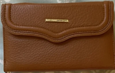Rebecca Minkoff Brown Pebbled Leather Phone Case Wallet - Image 1 of 4