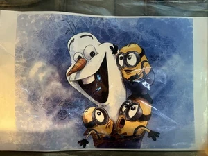 Olaf And minions Original Character Drawing By Artist Mark Kistler - Picture 1 of 1
