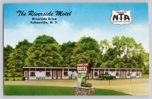 Riverside Motel, Riverside Drive, Fultonville NY Vintage Postcard - Picture 1 of 3