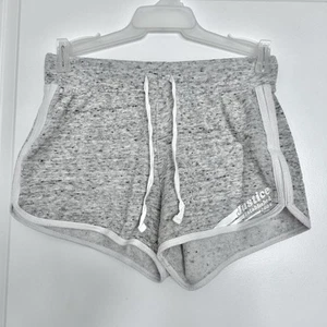 Justice (12) Gray/White Active Shorts w/ Logo and Side Stripes - Picture 1 of 15