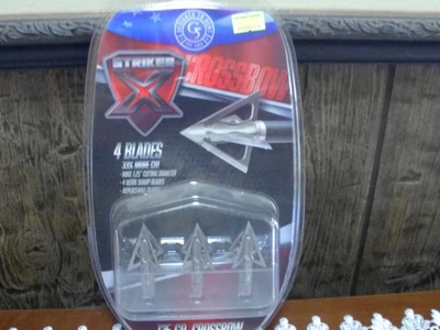 NEW G5 Striker X 125 Grain Crossbow 4 Blade Broadhead 3 pack - BOW HUNTING - Image 1 of 4