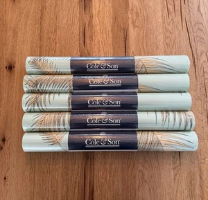 5 Rolls Cole & Son Palm Leaves Wallpaper 112/2006 Mint & Sand 52cm x 10m - New - Picture 1 of 7