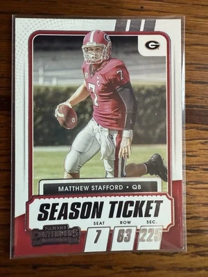2021 Panini Contenders Draft Picks #9 Matthew Stafford Georgia Bulldogs - Image 1 of 2
