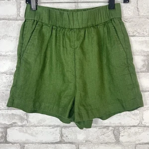 Pantalón Corto J.CREW NUEVO CON ETIQUETAS Para Mujer Tropez Ligero Utilitario Verde Lino XS CA384 - Imagen 1 de 4