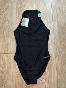 Traje de baño de una pieza con cremallera con cable Zoggs para mujer Reino Unido 14 38 pulgadas negro/coral/ecoracional - Imagen 1 de 10