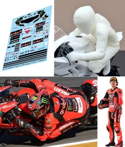1/12 Figure With Decals per Ducati Panigale V4R SBK 2025 Rider Bulega TBM21 - Foto 1 di 1