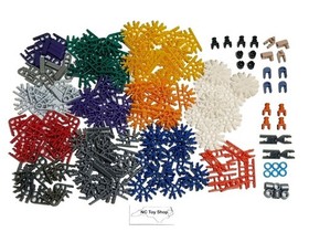 200 K'NEX CONNECTORS Mix Lot Bulk Standard Replacement Parts Clips Black KNEX