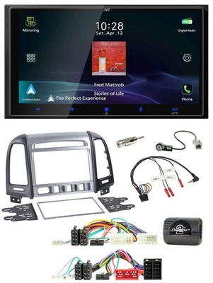 JVC USB Bluetooth 2DIN DAB Lenkrad Autoradio für Hyundai SantaFe 2010-2012 4 Sch - Bild 1 von 4