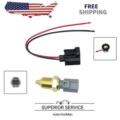 For 97-04 Ford F-150 99-08 E-350 Super Duty Coolant Temperature Sensor+Connector - Image 1 of 4