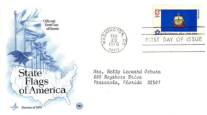 1976 Vermont State Flags Of America FDC First Day Cover - Picture 1 of 1