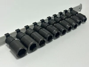 Juego de enchufes de impacto universales giratorios métricos Cornwell Tools EE. UU. 10 piezas - accionamiento de 3/8" - Imagen 1 de 12