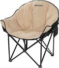 Realead Oversized Camping Chairs - Fully Padded Moon Round Chair For Beige