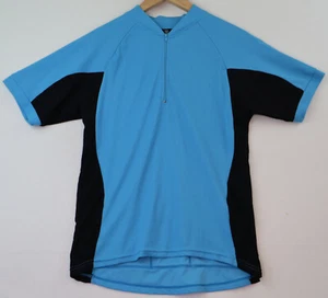 Camiseta deportiva de ciclismo Canari cuarto con cremallera para hombre azul con bloque de color negro talla sin etiqueta - Imagen 1 de 6