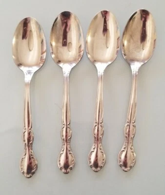 ROYAL MANOR  Wm Rogers & Son Stainless 4 Teaspoons  — 第 1/3 张图片
