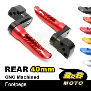 Billet BOB Rear Foot Pegs 4cm Adjustable For Suzuki GSX 1300R 08-17 15 16 - Picture 1 of 15