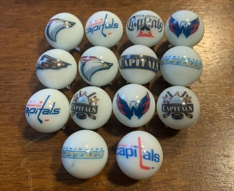 Washington Capitals NHL 5/8" GLASS MARBLES COLLECTION with stands Cover