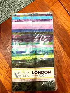 Batik Jelly Roll, Island Batik, London Fog, Vintage not open, 40 Pcs, 100% Cot. - Picture 1 of 2