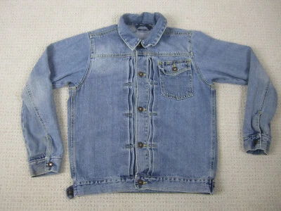 Polo Ralph Lauren Jacket Girls Medium Blue Denim Jean Trucker 12-14 Button Down - Image 1 of 4