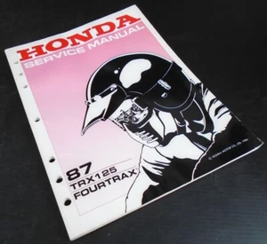 Genuine HONDA SHOP SERVICE MANUAL 1987 - TRX125 FOURTRAX - EXCEPTIONAL COND! - Picture 1 of 12