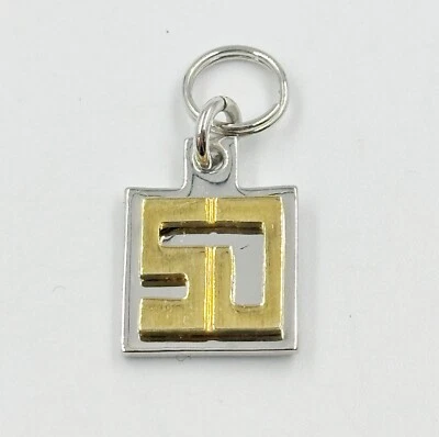 NEW ST. JOHN KNITS Zipper Pull Slider Puller Replacement Silver Gold Logo Signed - Image 1 of 4