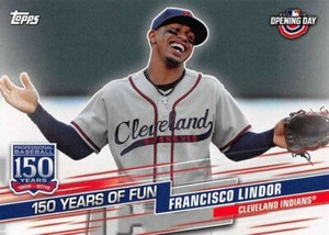 2019 Topps Opening Day 150 Years Of Fun #YOF23 Francisco Lindor Indians
