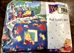 POOH Patchwork Laken Set Voll & Flach Laken; 2 Kissenbezüge.  NEU--VERSIEGELT - Bild 1 von 8