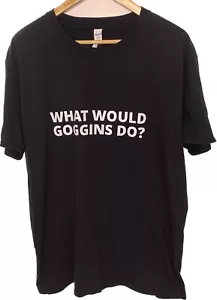 David Goggins T-shirt mens L/ XL black motivational endurance running stay hard - Picture 1 of 5