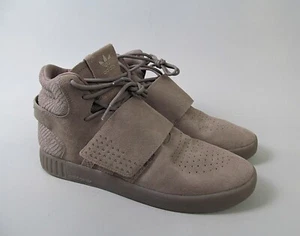 Adidas Tubular Invader Strap Mens Size 11 Beige Suede CG5068 Shoes - Picture 1 of 11